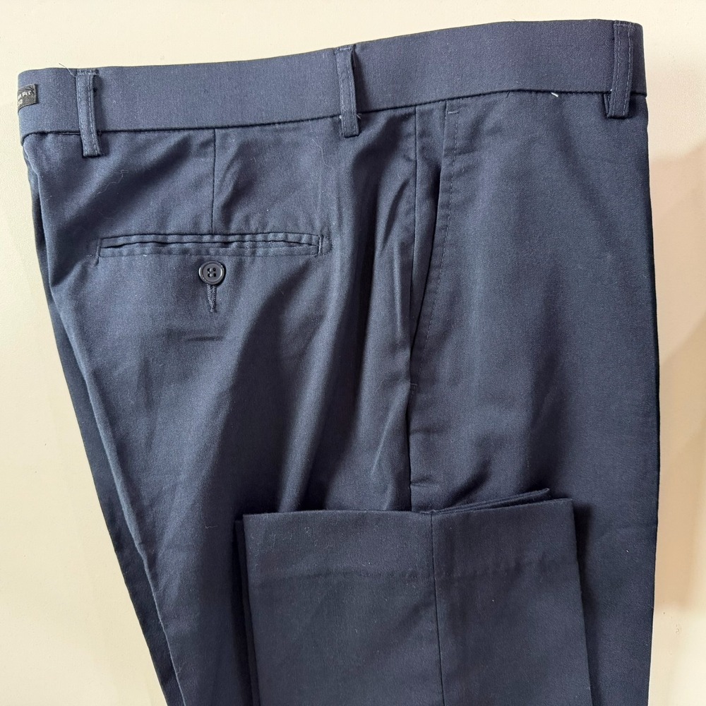 Michael Brandon Trousers Dress Pants Sz W34 L32 Men Blue Slim-Fit Flex Stretch
